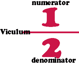 Vinculum, Denominator, Numerator